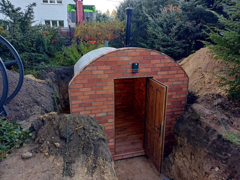 schron , piwniczka betonowa , ziemianka , piwnica , sauna ogrodowa