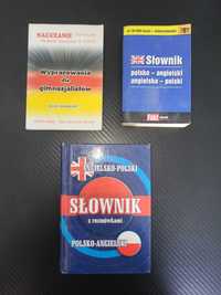 Zestaw 3 Słowniki (2 Angielsko-Polskie, 1 Polsko - Niemiecki)