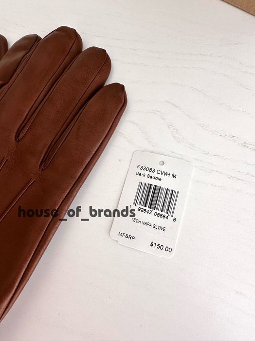 COACH Чоловічі рукавиці шкіряні рукавички мужские перчатки кожаные