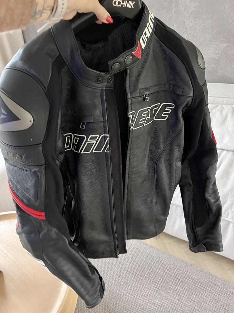 Dainese Racing C2 kurtka motocyklowa skórzana skóra czarna Pelle 26 S