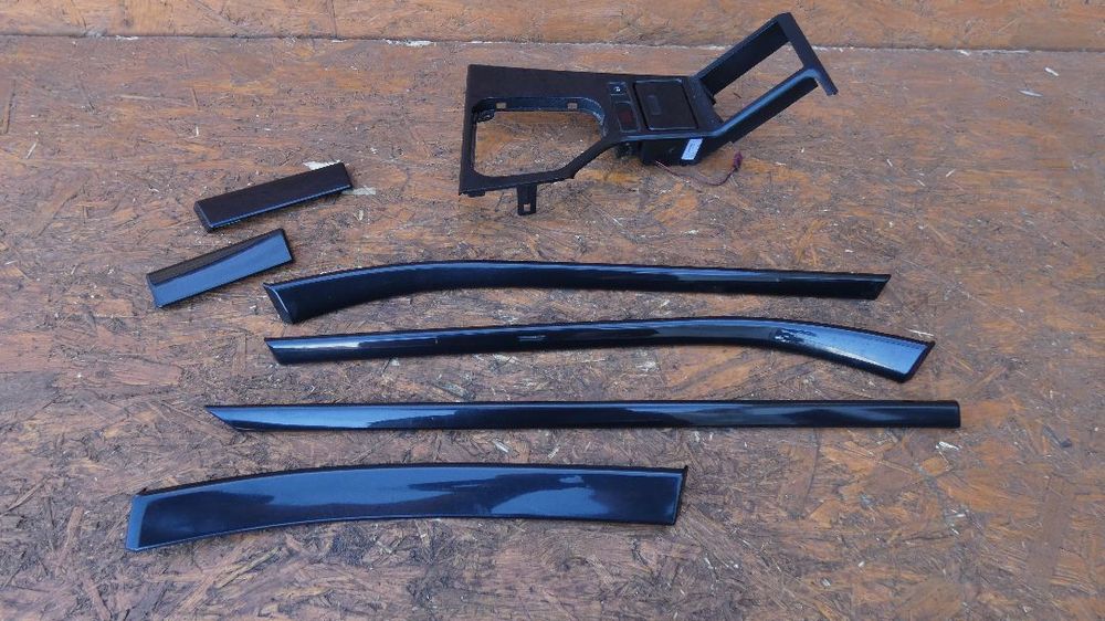 BMW E39 DEKOR LISTWY KOMPLET CZARNY POŁYSK