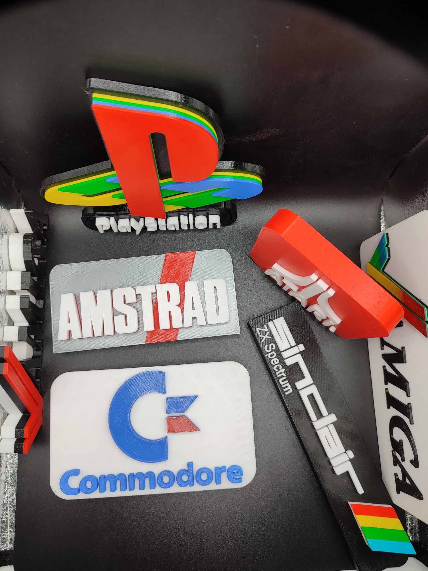 RETRO Napisy ozdobne do kolekcji - Atari,Commodore,PS,Amiga,Sinclair
