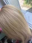 Wlosy blond 63 cm 125 gr wybarwione z dziewiczych ciemnych naturalne
