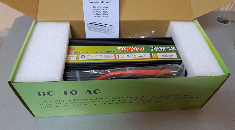 Преобразователь напряжения 7000W Инвертор 12V/220V Перетворювач