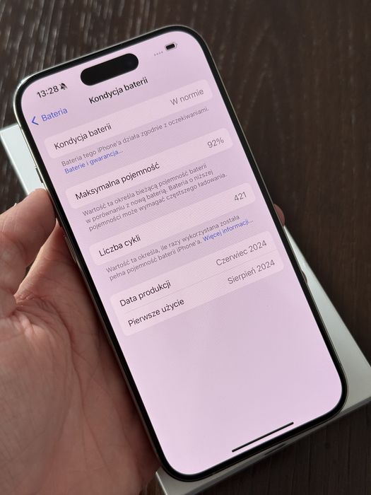 iPhone 15 Pro 256 GB Natural Titanium – stan bardzo dobry, bez blokad