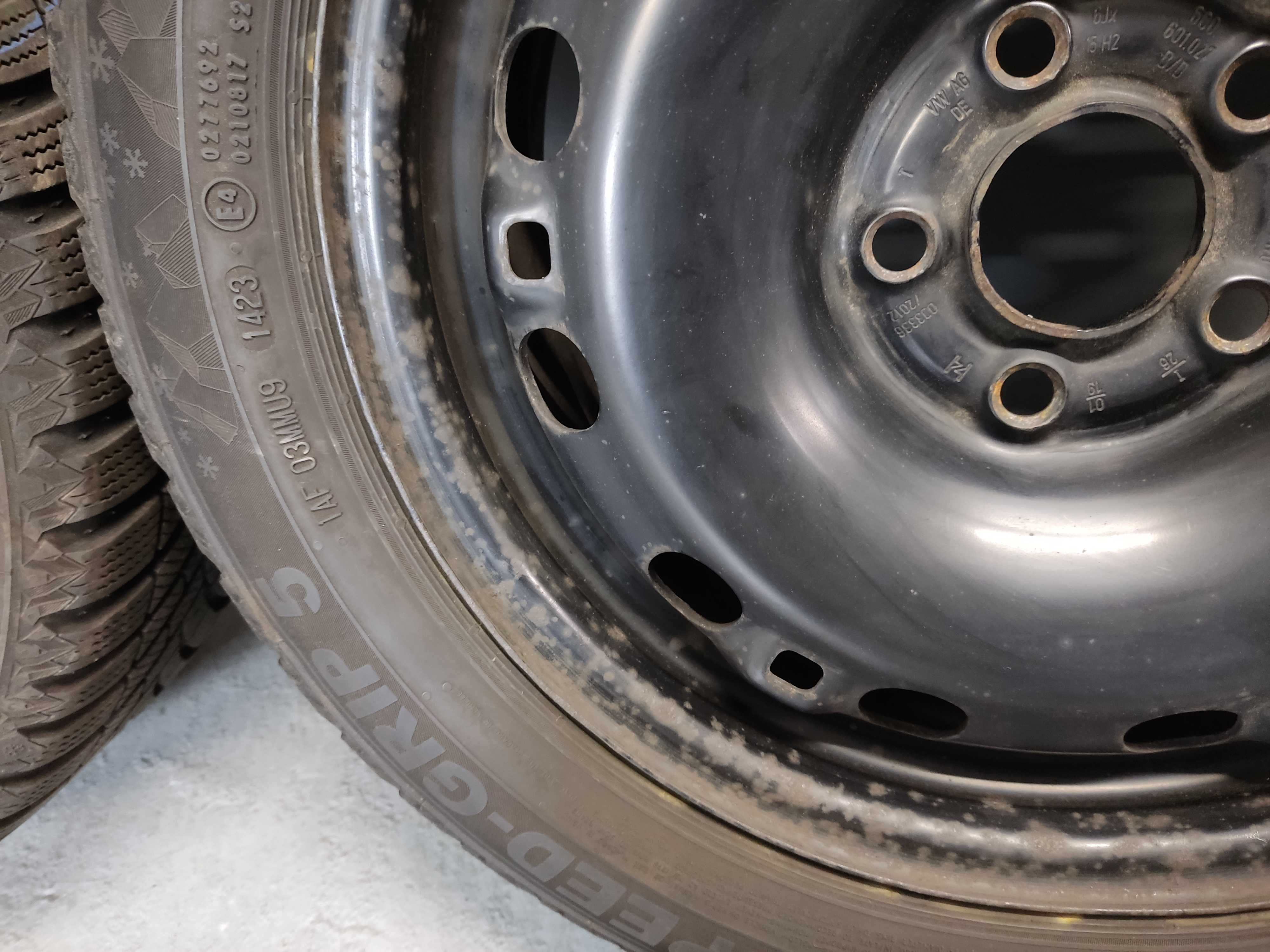 Koła stalowe 15 Vw 5x100 Polo Ibiza Fabia Roomster 185/60R15, 2023 rok
