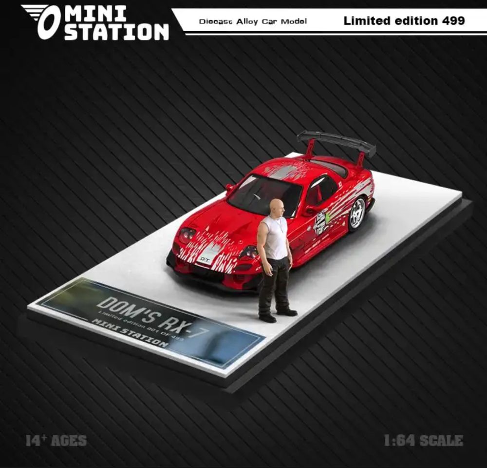 Mini Station Mazda RX-7 Szybcy i wsciekli z figurka 1:64