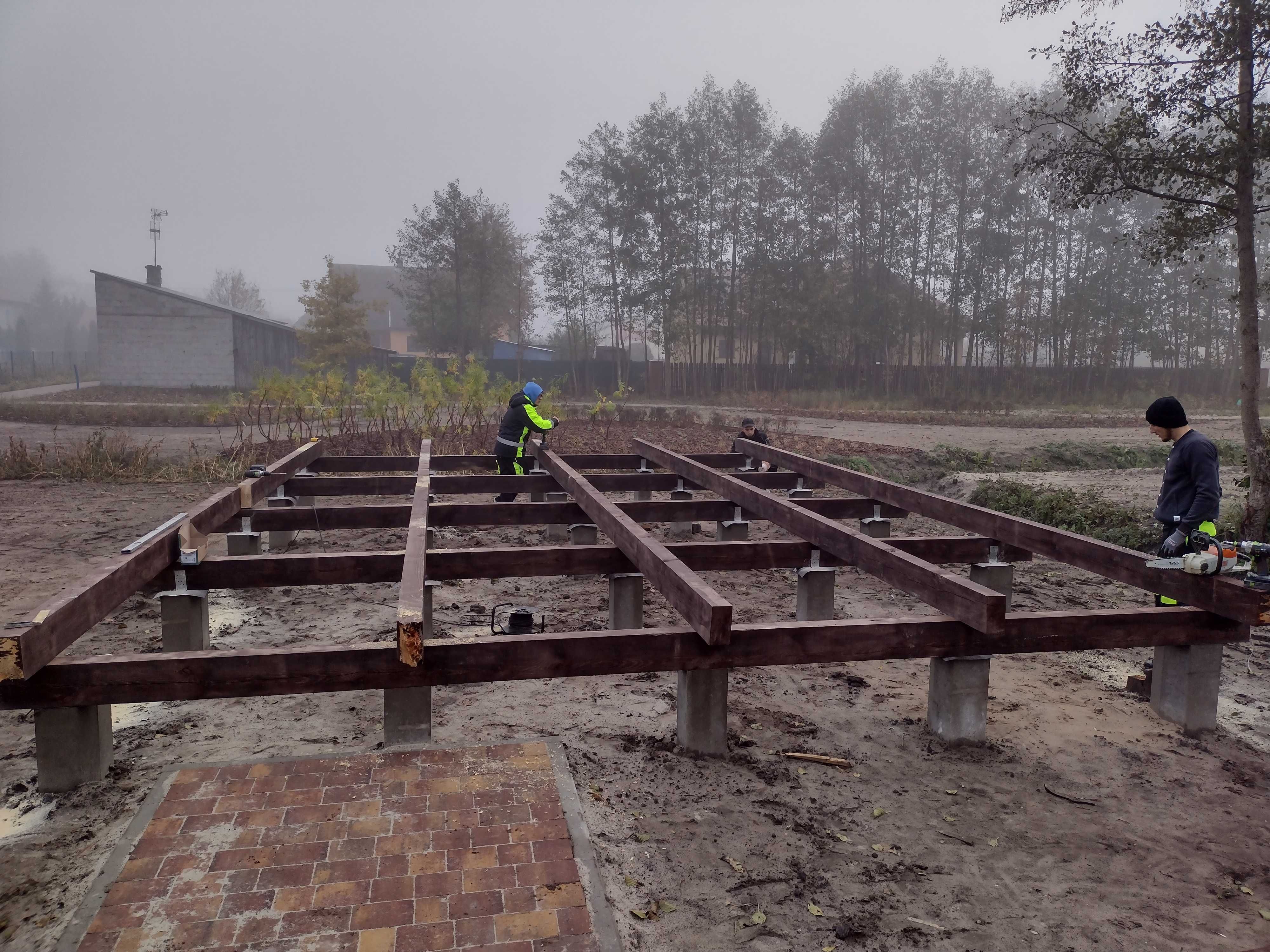 scena drewniana altany wiaty zadaszenia producent
