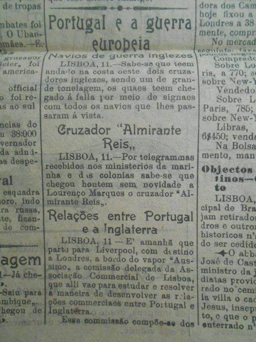 RARO lote de 24 jornais centenários do "Echos do Minho". Março de 1916