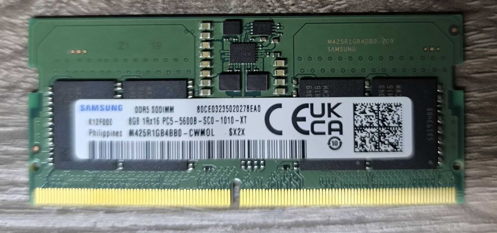 Nowa pamięć RAM Samsung 8GB DDR5 5600MHZ SODIMM
