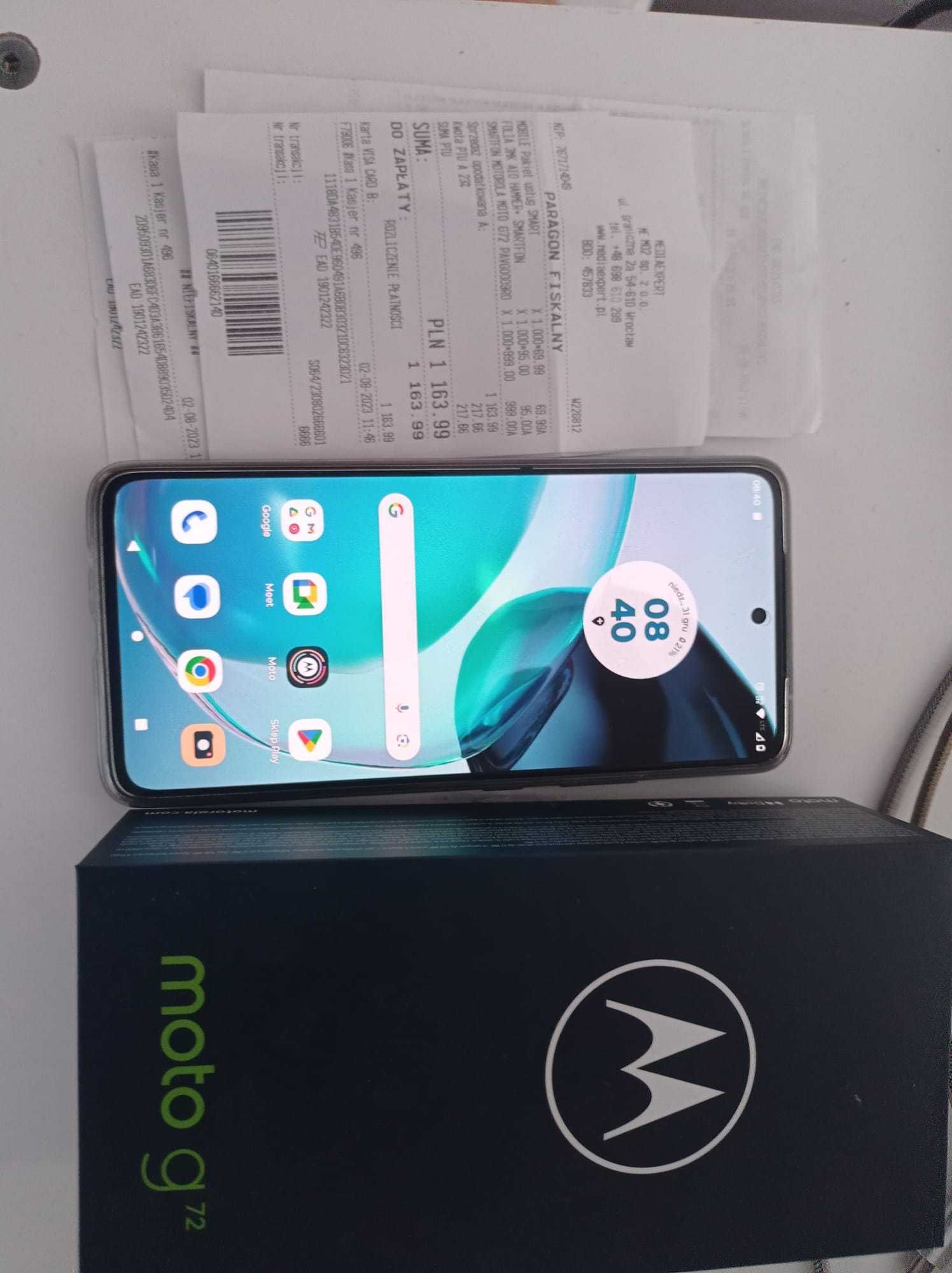 Motorola G72 gwarancja+ folia hydrożelowa