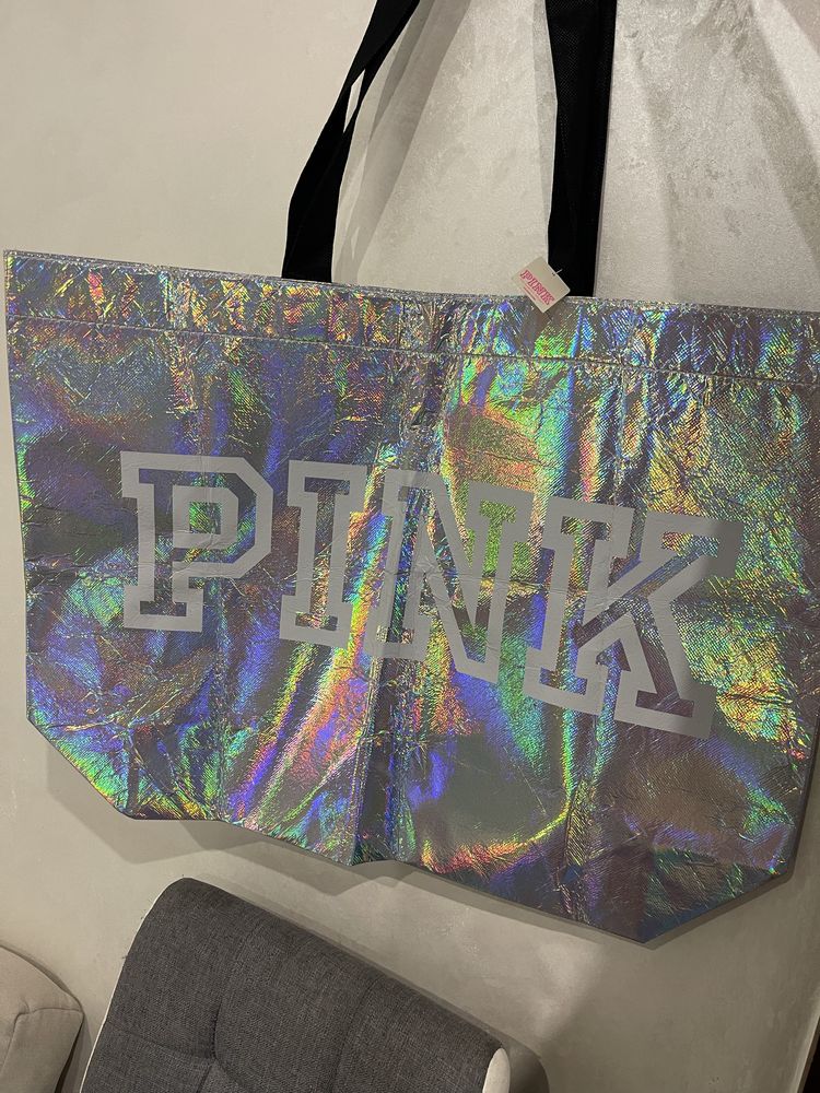 Пляжна сумка pink шопер сумка victoria's secret pink
