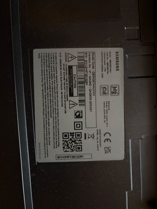 Telewizor samsung QE55Q67AAUXXH na czesci zbita matryca