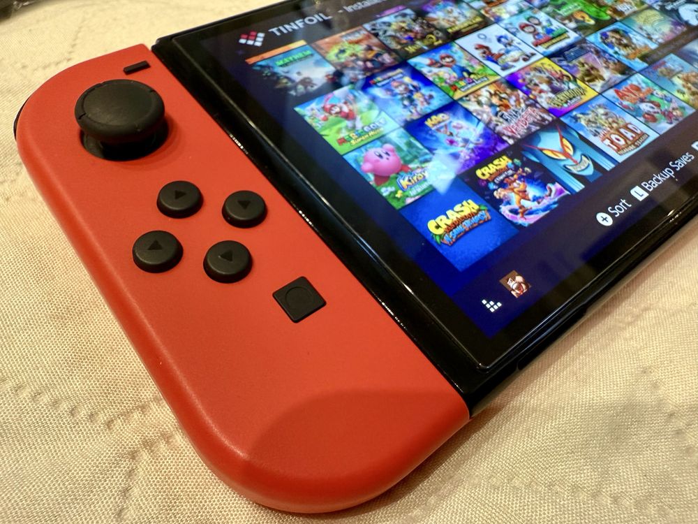 Konsola NINTENDO SWITCH OLED RED 1500gb sandisk 1,5tb CFW jailbreak