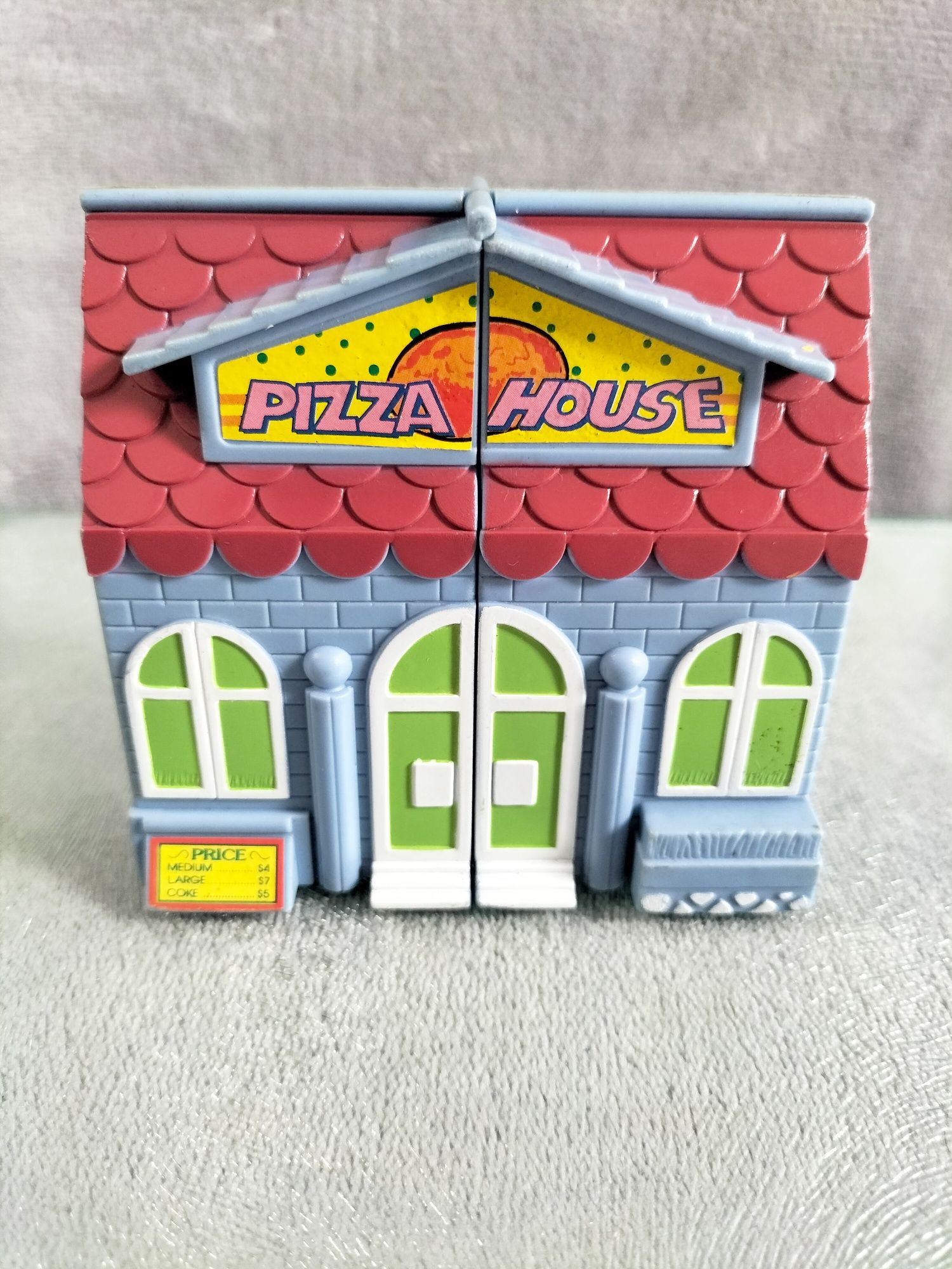 Otwierany domek Pizza House w stylu Polly Pocket lata 90