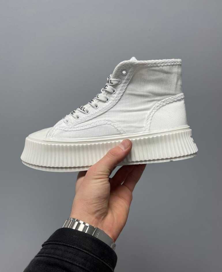 chanel sneakers platform ‘white’ кросівки