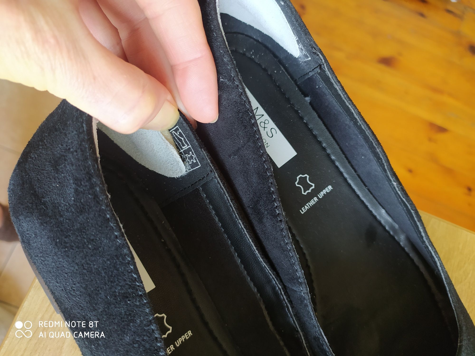 M&S 40 26,5 cm Marks&Spencer skórzane buty czarne jak nowe clarks