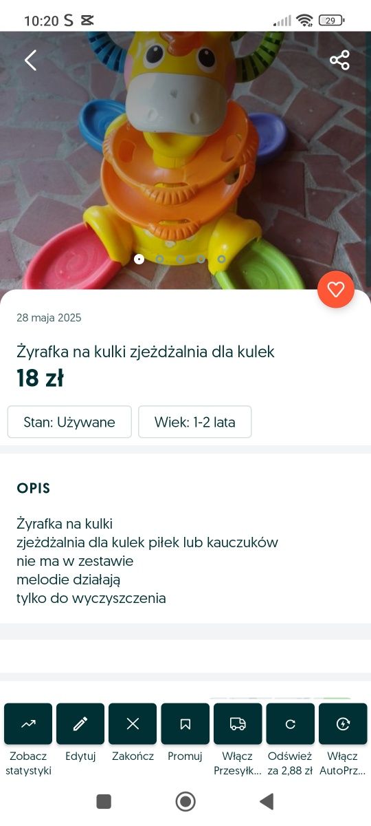 Grający króliczek i zjeżdżalnia dla kulek