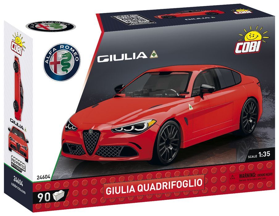 Klocki Cobi 24604 Samochód  Giulia Quadrifoglio Alfa Romeo 90 El.