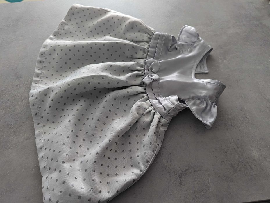 Sukienka na chrzest/przyjęcie plus czapeczka