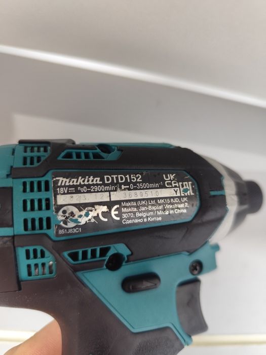 12.2023 рік  Makita DTD 152 акумуляторний імпакт Макіта оригінал