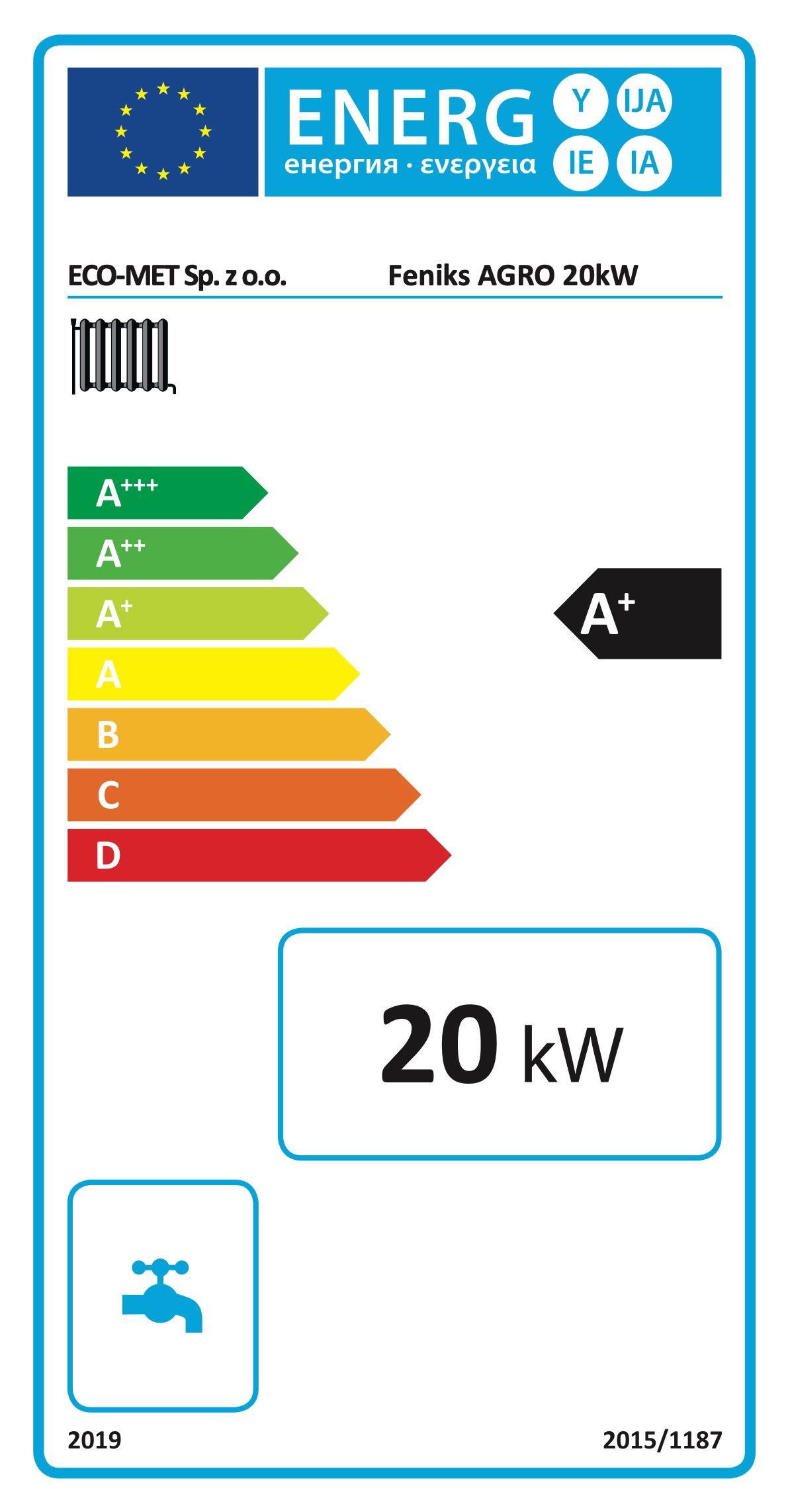 Kocioł spalania drewna Feniks AGRO 20kW ECODESIGN 5 Klasa Lista ZUM