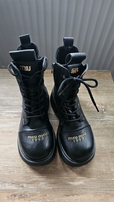 Buty botki w stylu miu miu 37