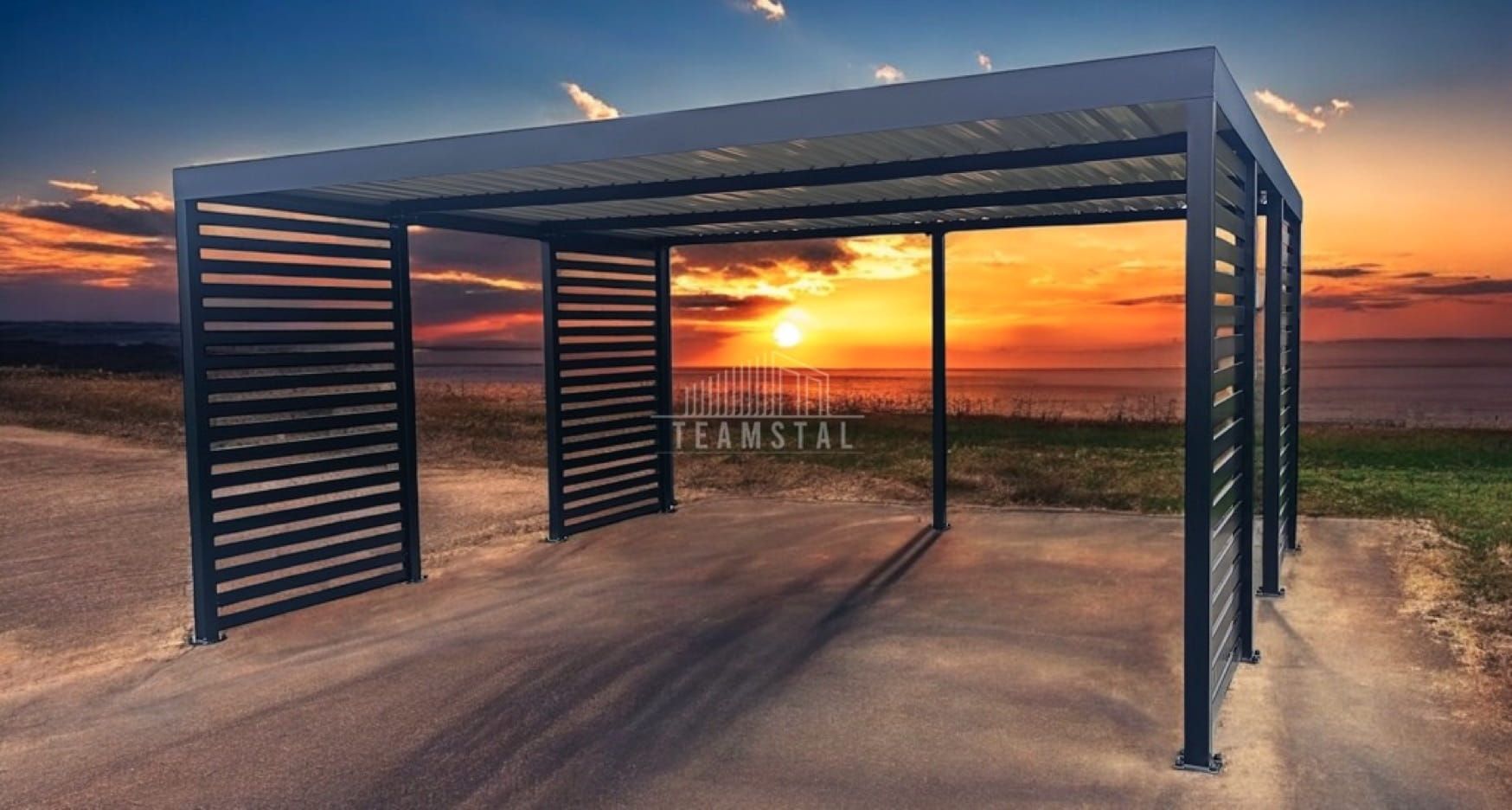 CarPort PREMIUM Wiata samochodowa 5x5  dodatkowa zabudowa TS1031