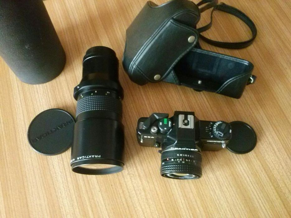 Aparat Praktica BCA obiektyw Prakticar 4/300 MC Carl Zeiss Jena