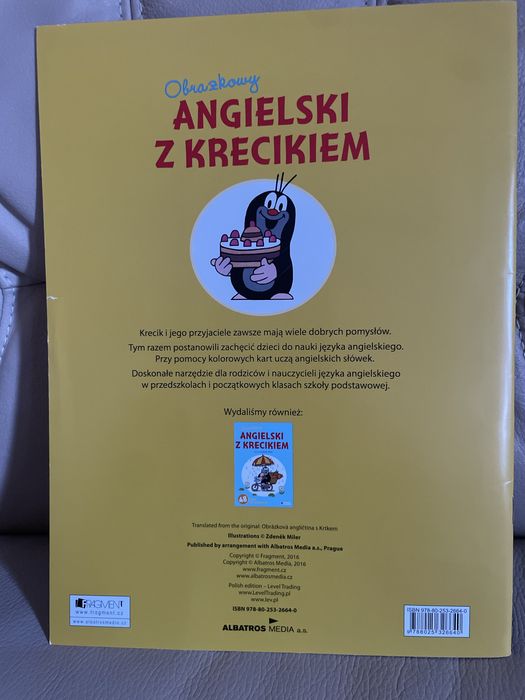 Obrazkowy angielski z krecikiem slownik karty edukacyjne Krecik