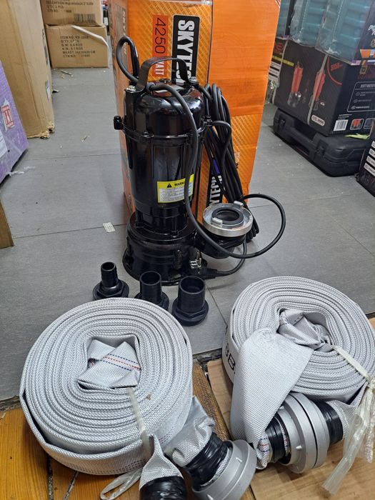 Pompa do szamba wody brudnej 4250w żeliwna 16kg wzmacniane łożyska ter