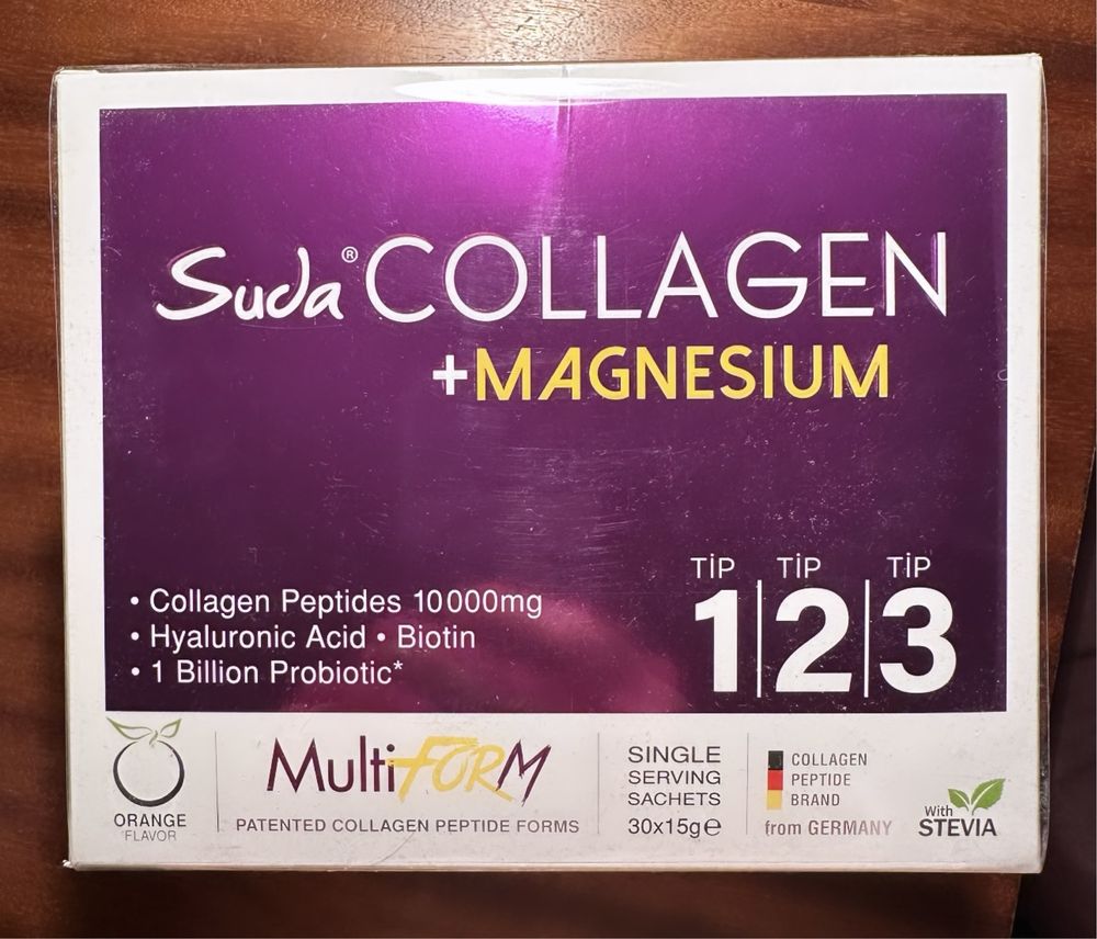 Suda Collagen + magnesium в пакетиках 15 гр/30 днів