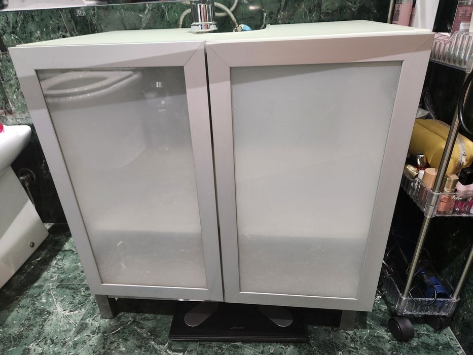 Móvel de casa de banho para colocar debaixo de lavatório ikea branco