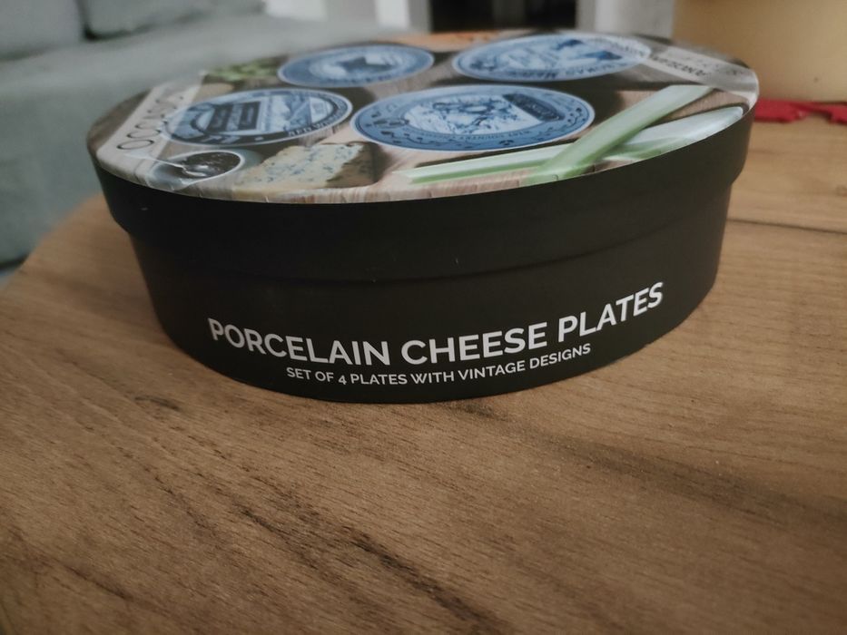 Occasion Zestaw 4 talerzy serowych 19 cm, porcelanowe talerze startowe