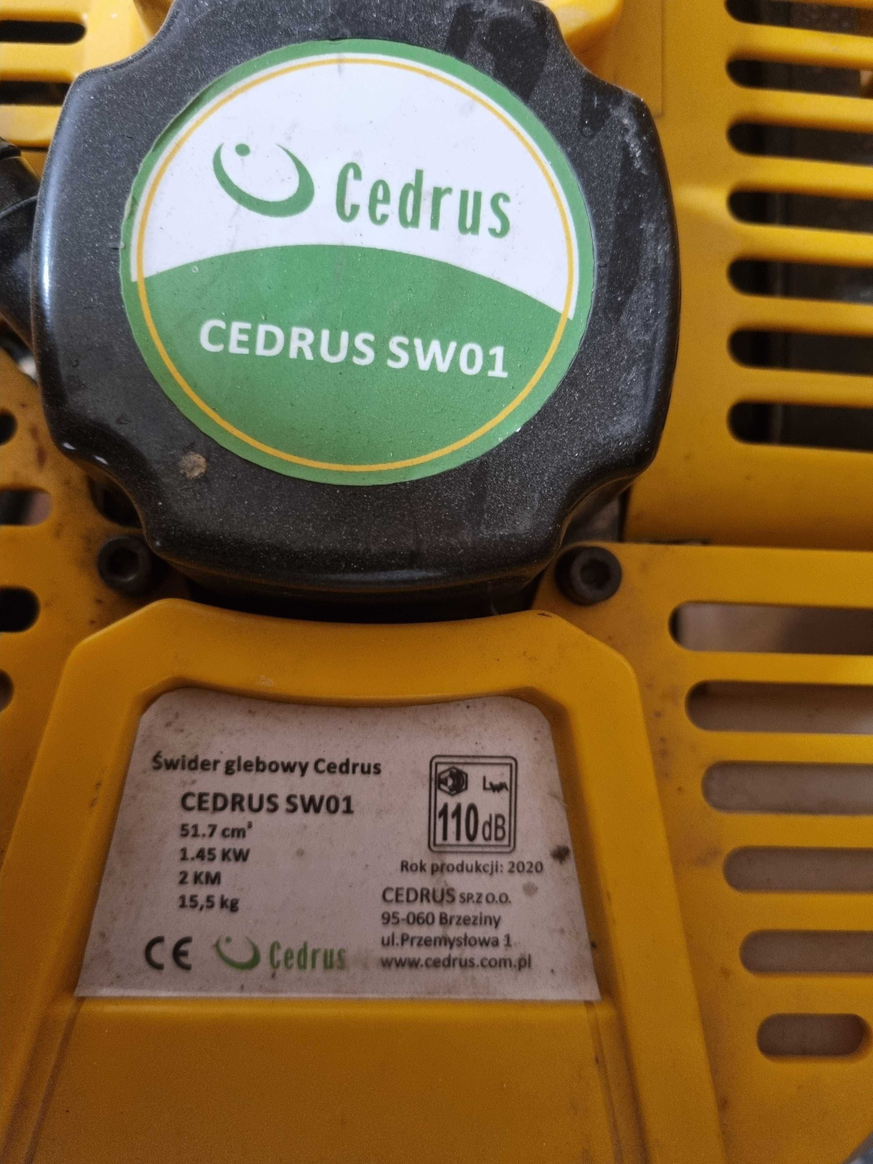 Świder Glebowy Cedrus SW01 2KM wiertło 200mm w komplecie JAK NOWY