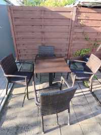 Zestaw mebli  ratanowych (ogród ,balkon) 4 krzesła i stolik