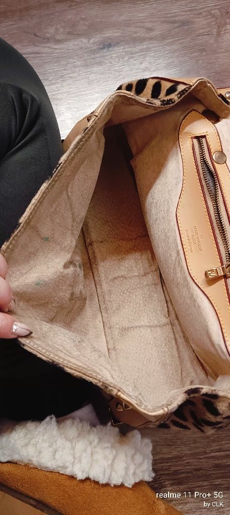 Louis Vuitton duża torebka pasek skóra mega fason