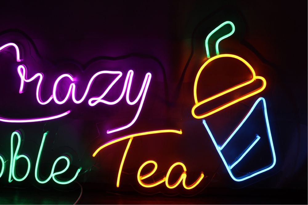 Neon Led „Crazy Bubble Tea”