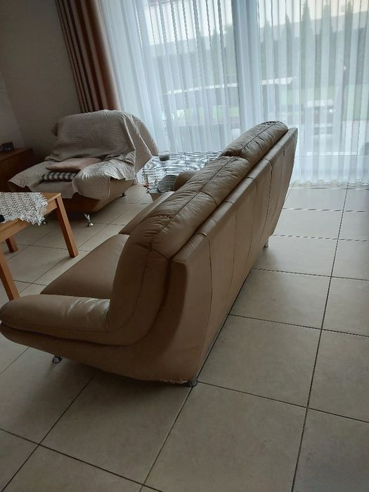 3 szt. Wypoczynek 3,2,1 skóra naturalna.