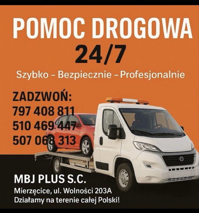 Pomoc drogowa24/7 ,przewóz pojazdów .