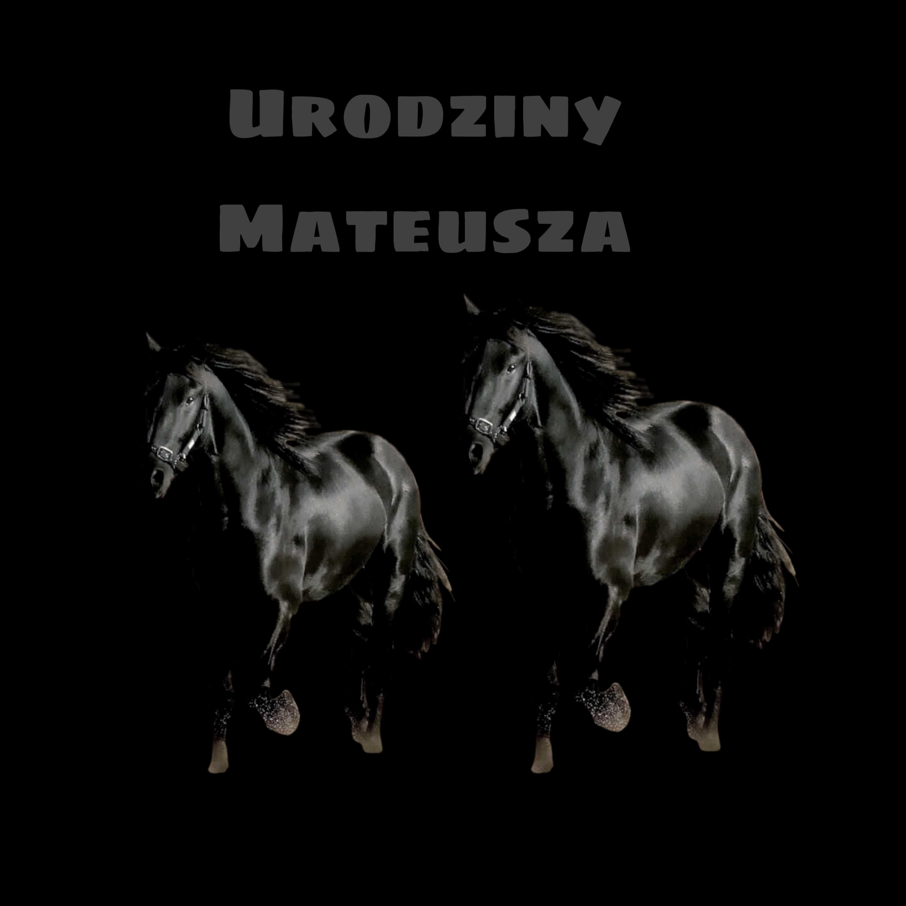 Opłatek na tort Urodziny Koń Konik Mustang