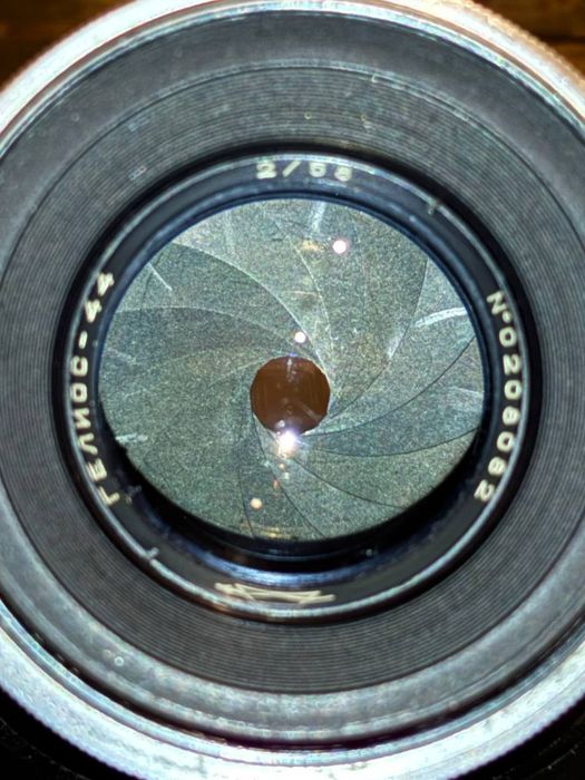 ФотоОб'єктив сірий Геліос 44.*13пелюстків*+Zenit 3м.Made in ussr.
