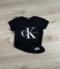Fajny T-shirt Czarny Calvin Klein