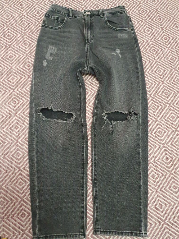 Zara jeansy 140 z przetarciami spodnie