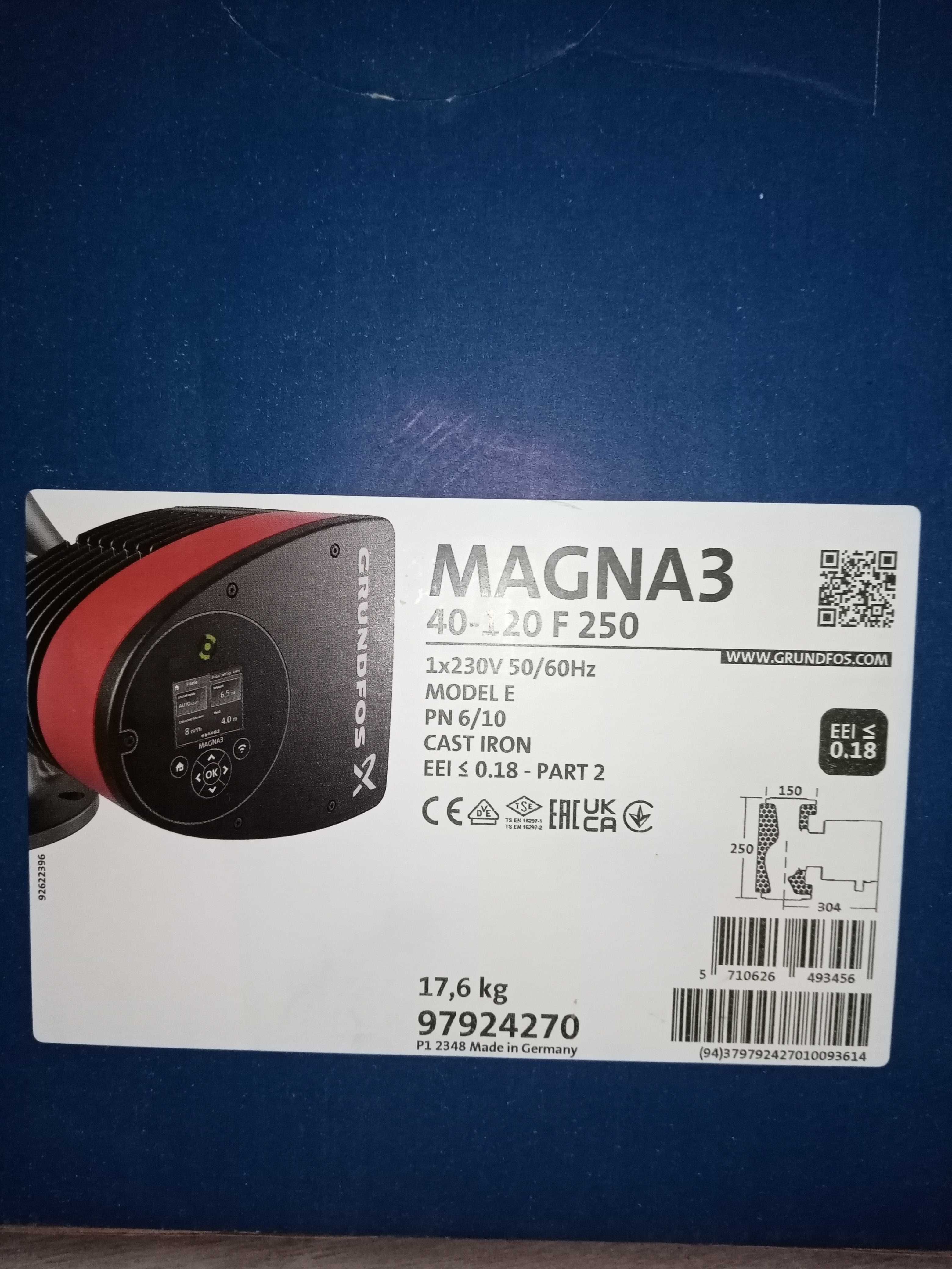 Pompa obiegowa GRUNDFOS Magna 3. 40-120 F 250,.Grundfos ALPHA 2, Nowa