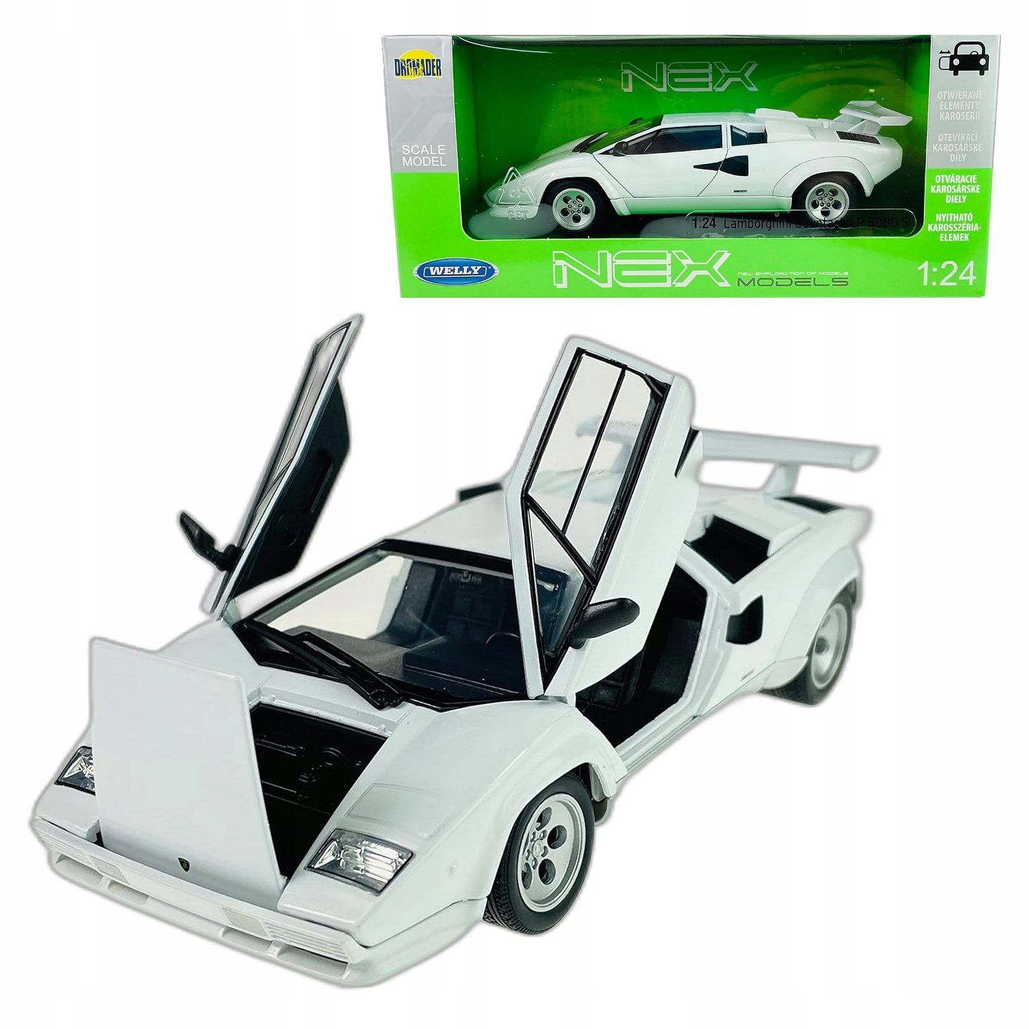 Lamborghini Countach LP 5000 S model skala 1:24 Welly