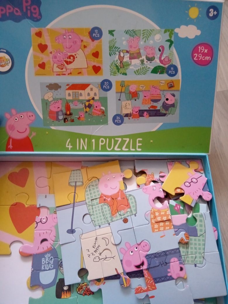 Puzzle Świnka Peppa dla 3 latka