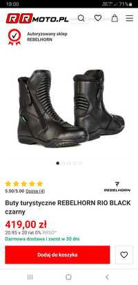 Sprzedam buty turystyczne Rebelhorn Rio black czarny. Rozmiar 44.