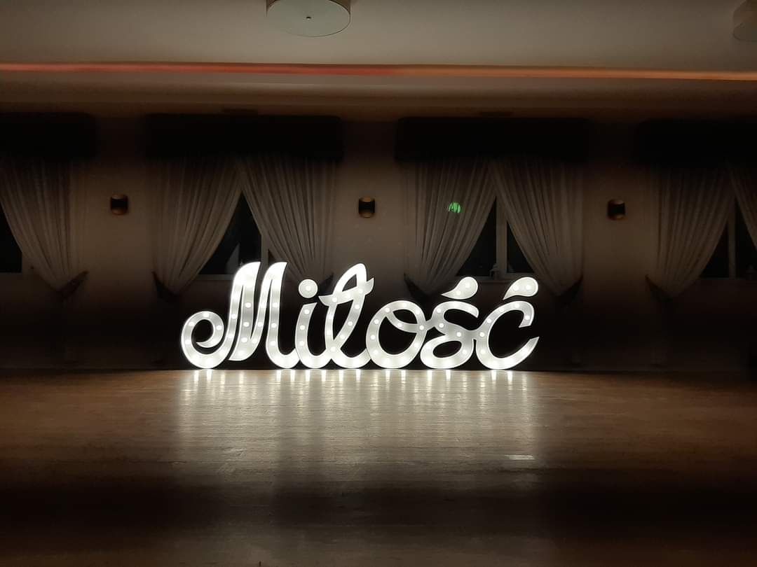 Napisy LED LOVE, Miłość, 18, serce, miny dymne,roczek, dekoracje