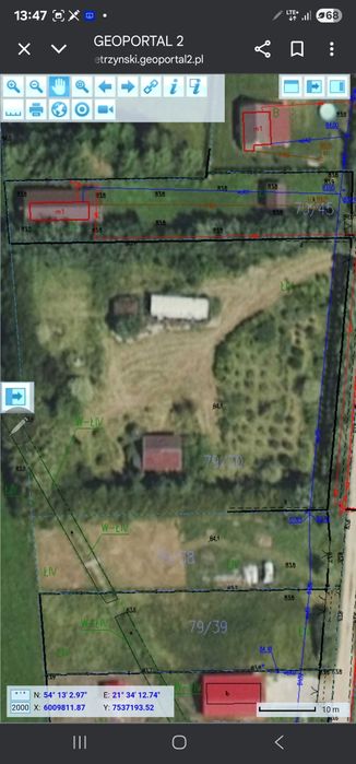 Działka 900m2  rekreacyjna budowlana  Leśniewo nad jeziorem Rydzówka